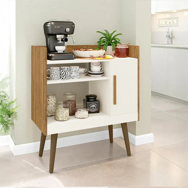 Coffee Corner – White × Beige-STG-069