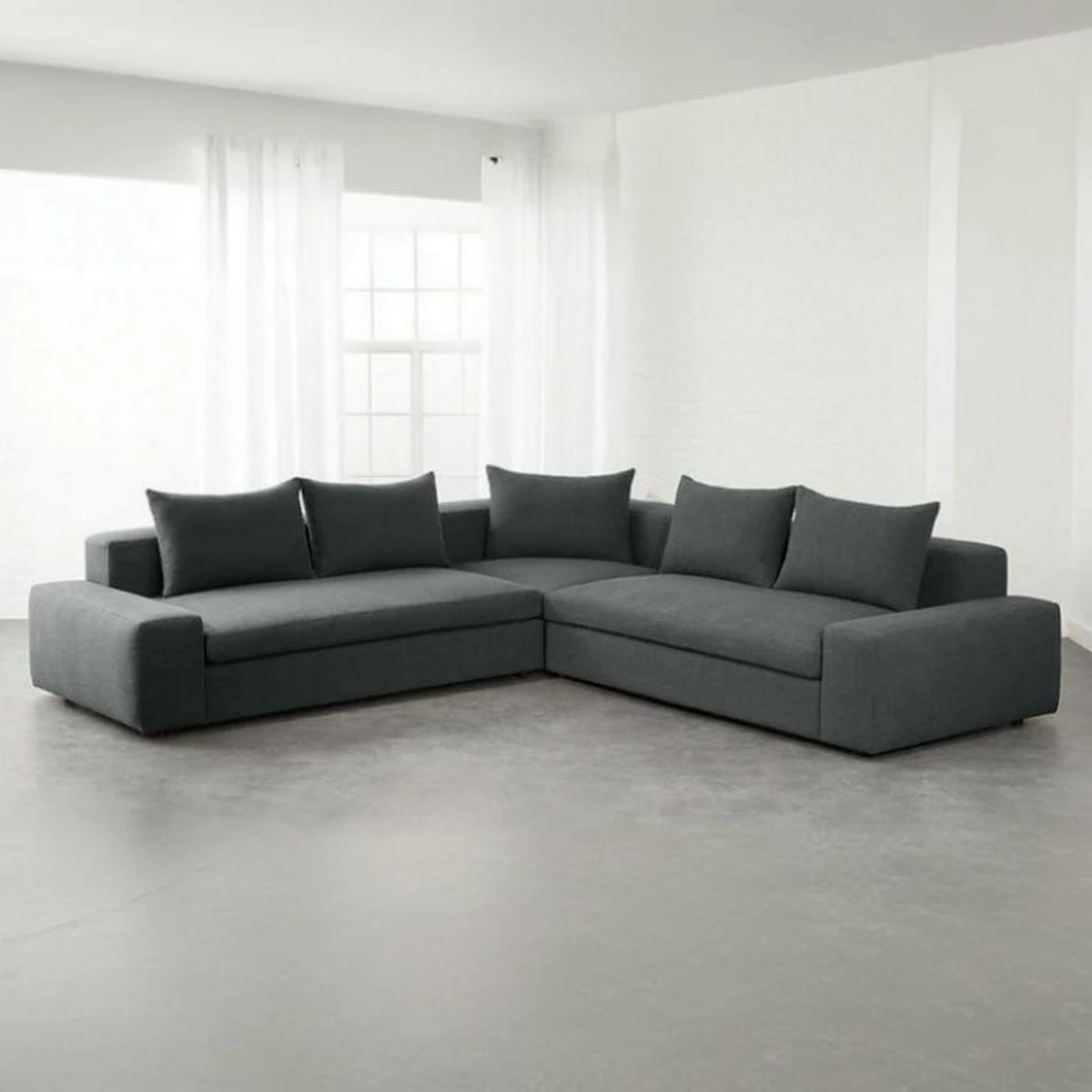 Shaped Sofa – Natural Beech Wood Frame | 300 × 300 × 80 × 75 cm