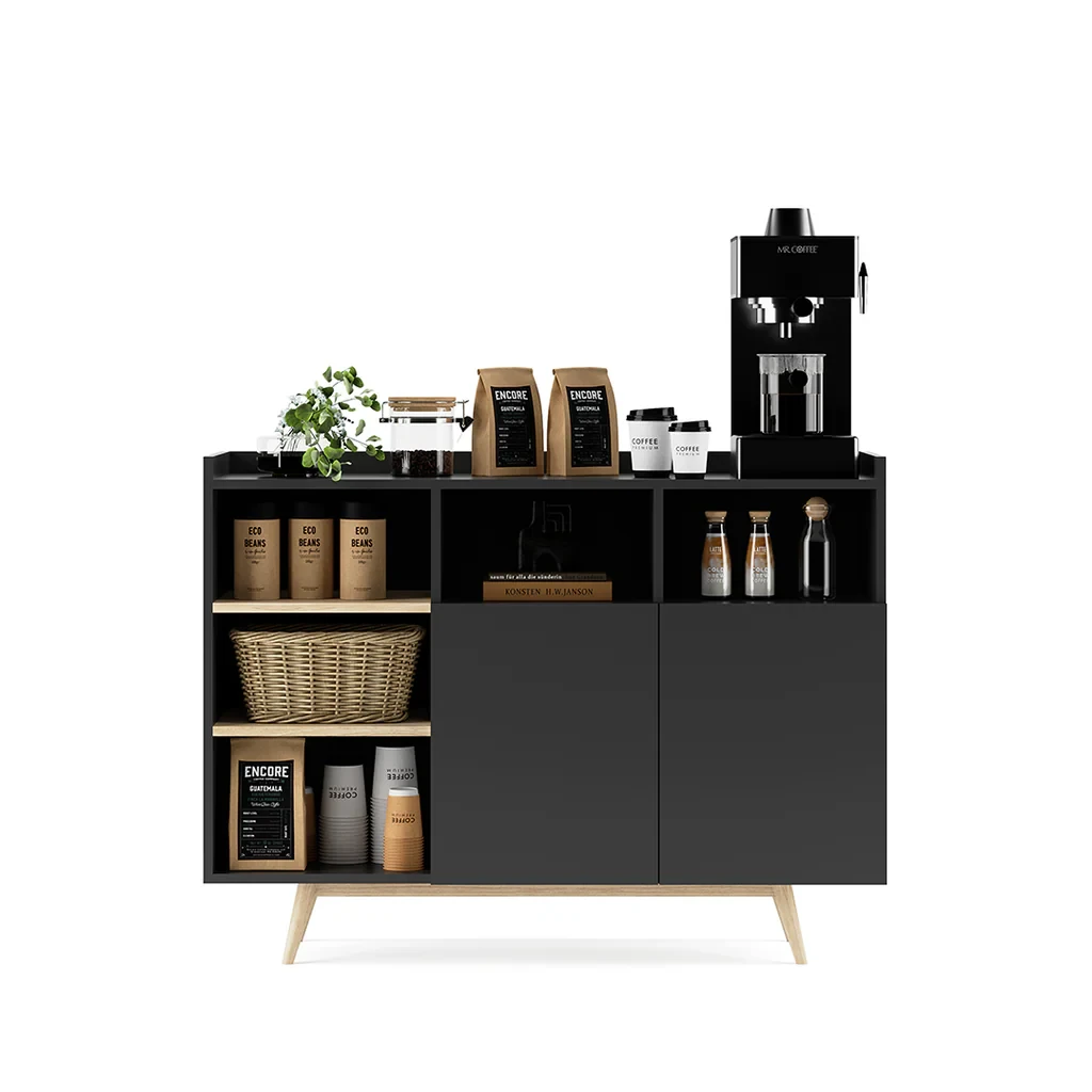 Coffee Corner – Black & Beige – 120×100×40 cm-STG-072