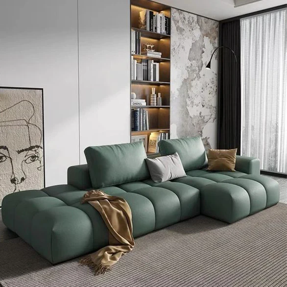 Modern Corner Sofa – Velvet or Linen Fabric, Custom Direction & Comfort CRS-058