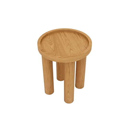 ترابيزة جانبية خشب زان وقشرة ارو طبيعي بتصميم عصريSDTW-023