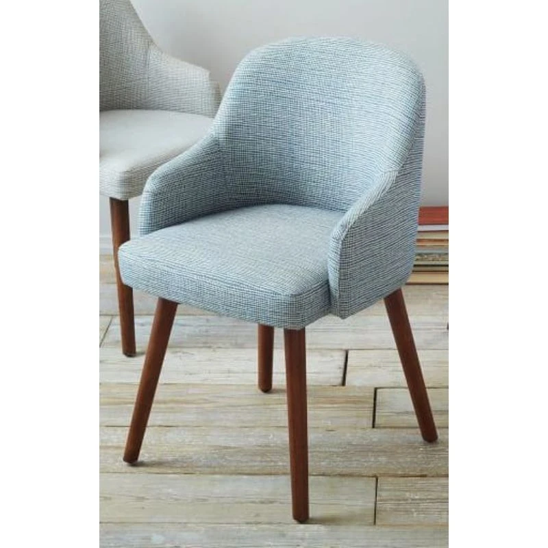 Modern Beech Wood Dining Chair with Linen Upholstery – Antika Homz DNC-038