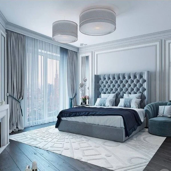 Natural Wood Hydraulic Storage Bed – Beech & Counter Wood – Modern Bedroom Furniture BED-027