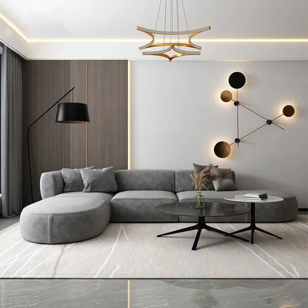 Modern Corner Sofa – Velvet or Linen – Beech-Wood Legs – High-Density Foam Comfort CRS-066