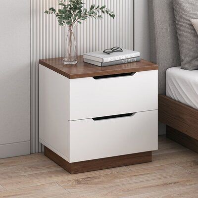 Modern Bedside Commode – Practical MDF Design with Spacious Drawers BSD-012