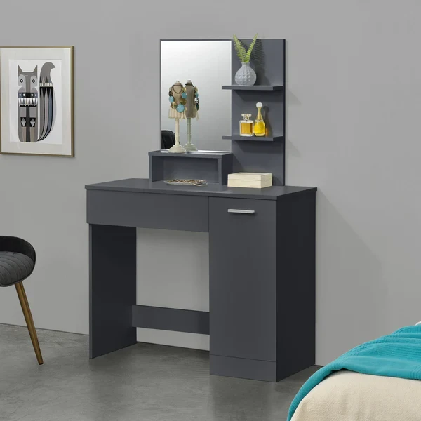 Modern Dressing Table – Elegant MDF Design with Spacious Storage DRT-010