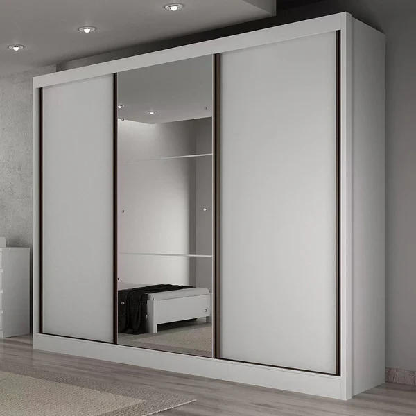 Modern White Wardrobe – Spacious Design and Long-Lasting Durability WRD-003