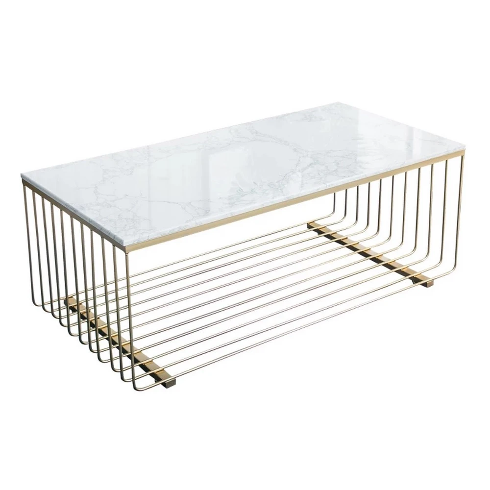 ترابيزة جانبيه ذهبي/ابيض SDT-056