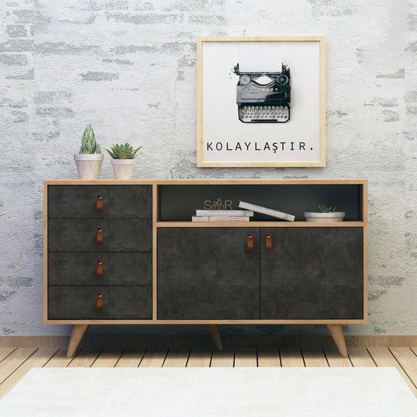 Modern MDF Buffet with Drawers – Antika Homz BUF-004