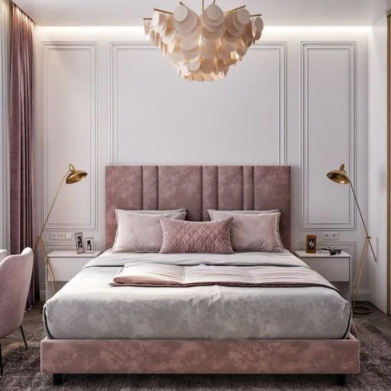 Modern Upholstered Bed – Beech & Counter Wood – Custom Made Bedroom Furniture BED-026