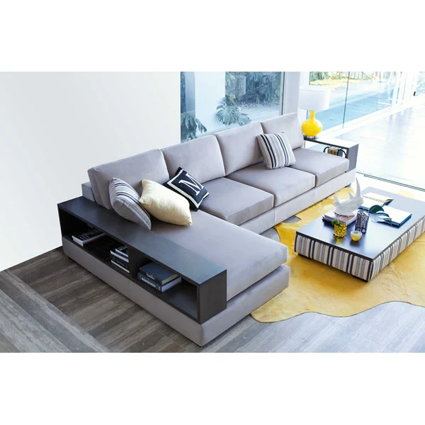 Modern Corner Sofa – Beech Wood Frame – Linen / Suede / Velvet Options – Custom Orientation – CRS-076