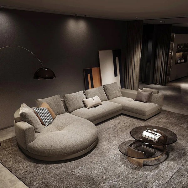 Modern Corner Sofa – Premium Linen/Velvet Upholstery, High Comfort CRS-053