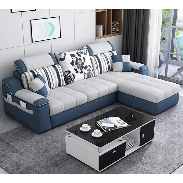 Modern Corner Sofa – Natural Beech Wood – Velvet Upholstery – High-Density Foam 35 kg/m³ – CRS-083