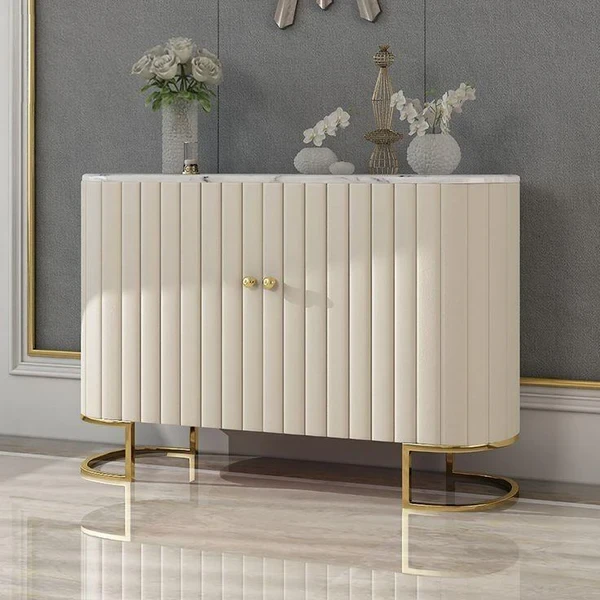 Modern Buffet with Turkish Carrara Marble Top – Antika Homz BUF-022