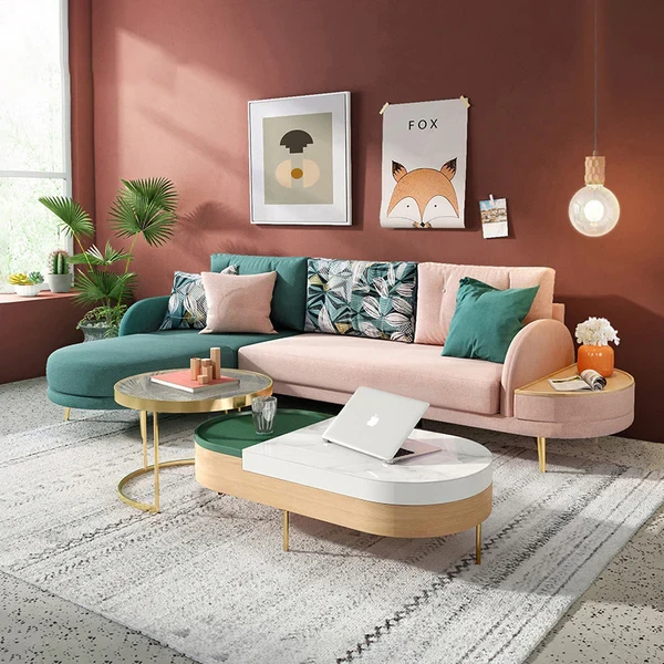 Modern Corner Sofa – Beech Wood Frame – High-Density Foam 35 kg/m³ – Linen or Velvet – CRS-081