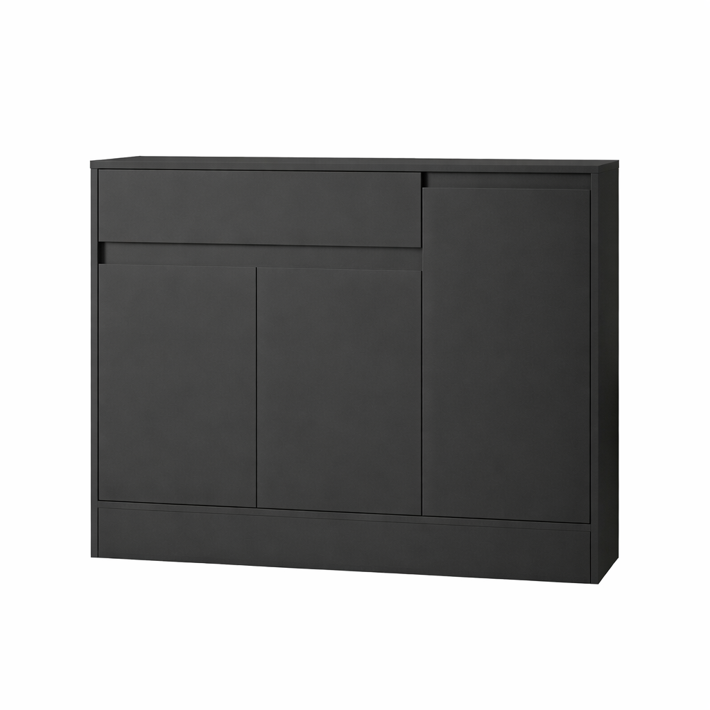Shoe Cabinet – Black – 3 Doors & 1 Drawer – Width 120 cm - SHC-133