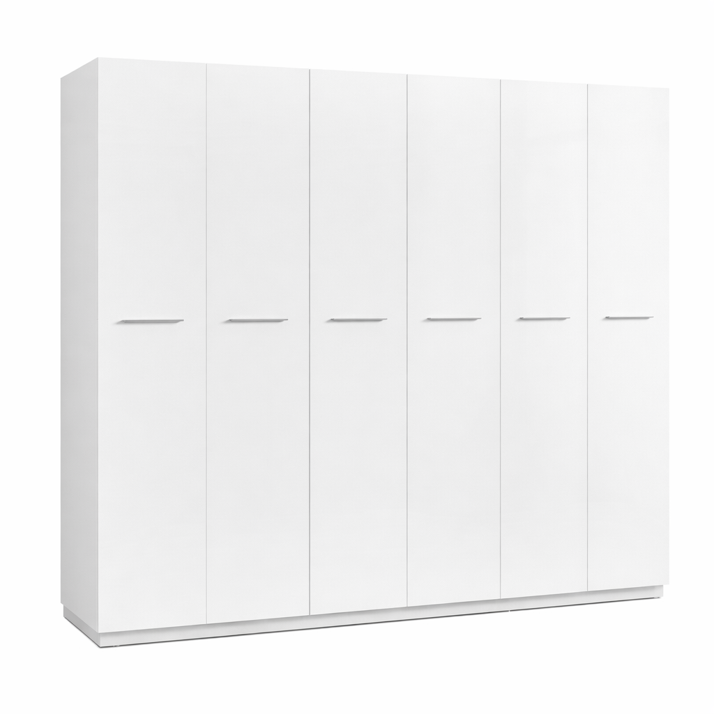 Modern Wardrobe – MDF Wood – Glossy Finish with Drawers & Hanging Rods  WRD-029