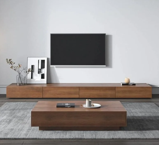 ترابيزة تلفزيون مع ترابيزة قهوة TVU-101