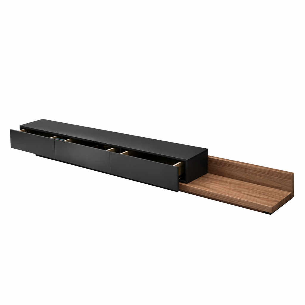 Modern TV Unit - Black and Brown - TVU-113