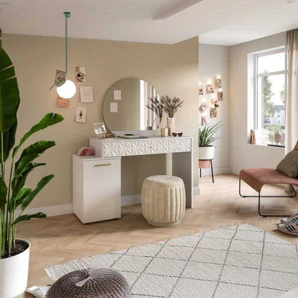 Modern Dressing Table – Elegant MDF Design with Ample Storage DRT-011