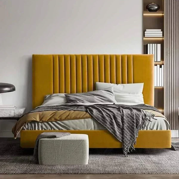 Modern Upholstered Bed – Beech & Counter Wood – Custom Made Bedroom Furniture BED-016