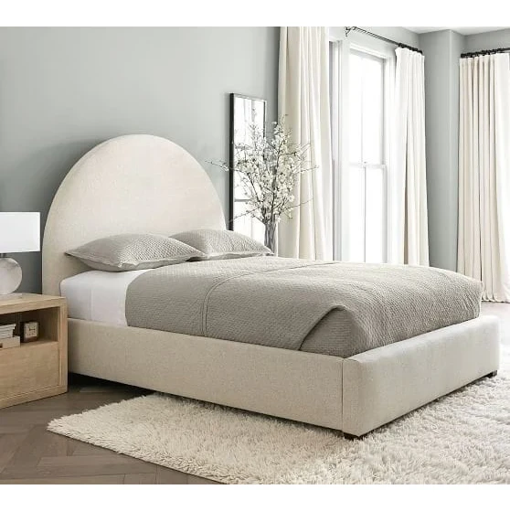 Modern Upholstered Bed – MDF & Velvet Fabric – Custom Made Bedroom Furniture BED-013
