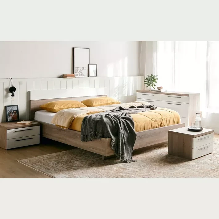 Luxury Bedroom Set – MDF Wood – Modern Design with Bed, Nightstands & Dresser MBR-016