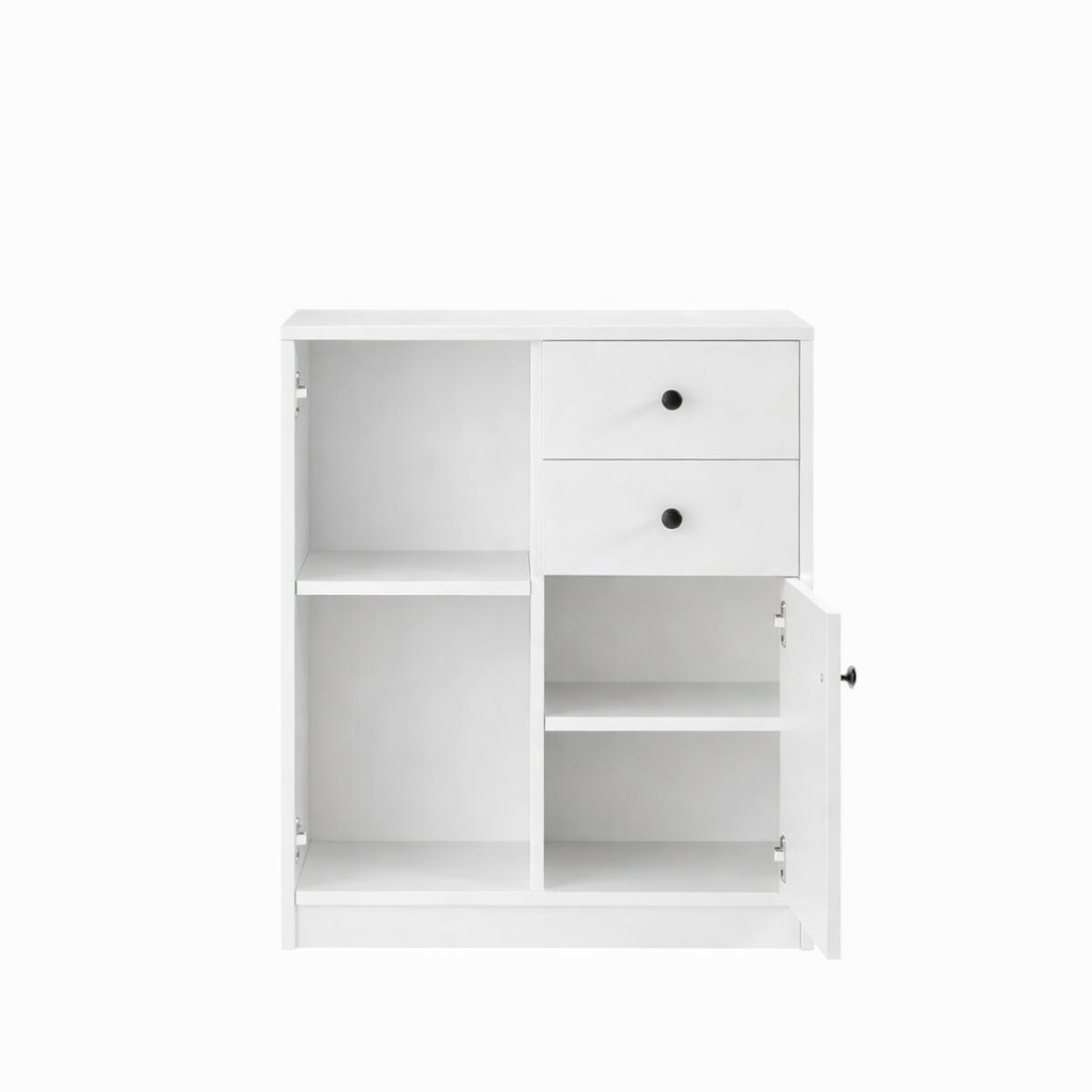 Modern White Storage Unit – | MDF or Conter Wood Drawers STG-077