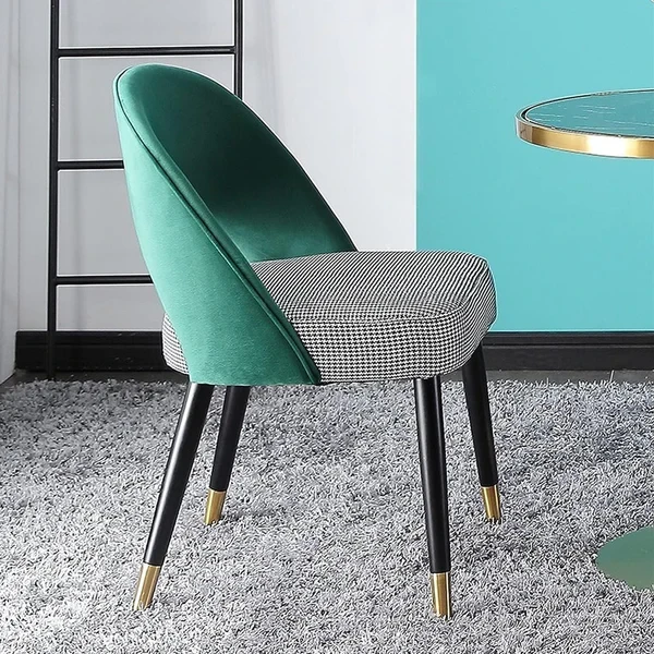 Velvet Upholstered Dining Chair – Counter Wood Frame | Antika Homz DNC-025