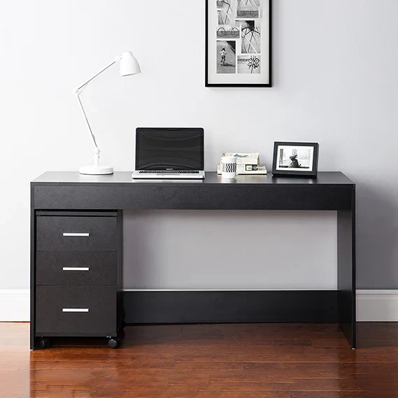 Modern White Office Desk – European MDF / Natural Plywood (Conter) – OFD-012