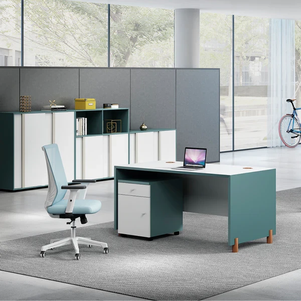 Modern Executive Office Desk – Spanish MDF / Natural Plywood (Conter) – OFD-016