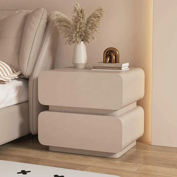 Modern Bedside Commode – Customizable MDF Design for Elegant Bedrooms BSD-023