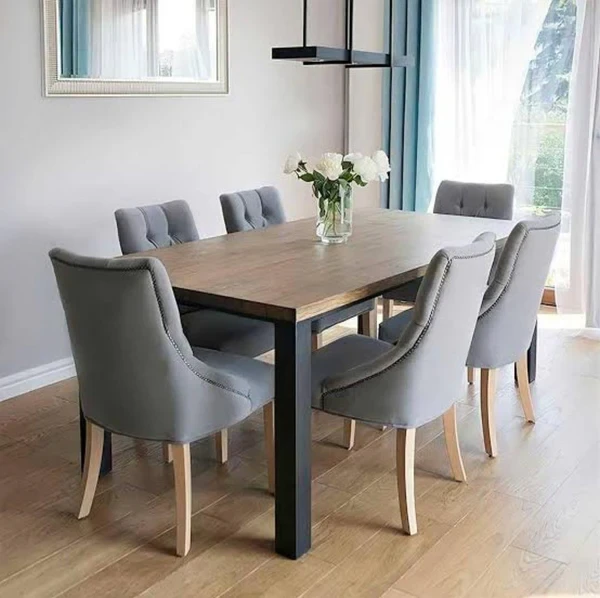 Modern Dining Set – 6 Chairs & Elegant Contemporary Table  DNT-016