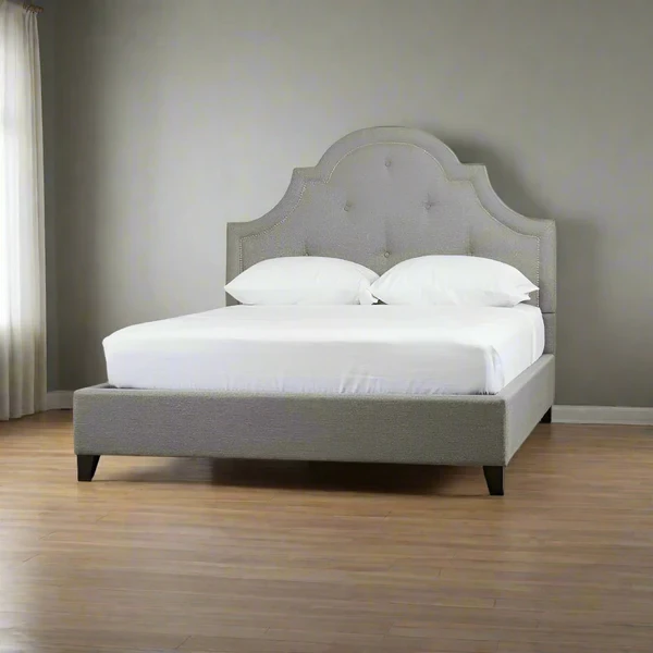 Natural Beech & Plywood Bed with 1-inch MDF Slats – Modern Upholstery Options | Antika  BED-032