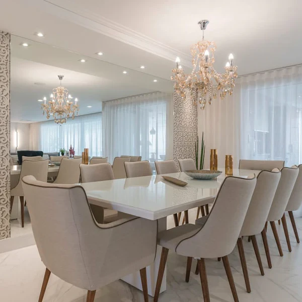 Modern Dining Set – 10 Chairs & Natural Red Beech Wood Table DNT-019