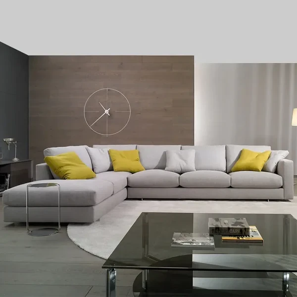 Modern Corner Sofa – High-Density Foam, Linen or Velvet Upholstery CRS-055