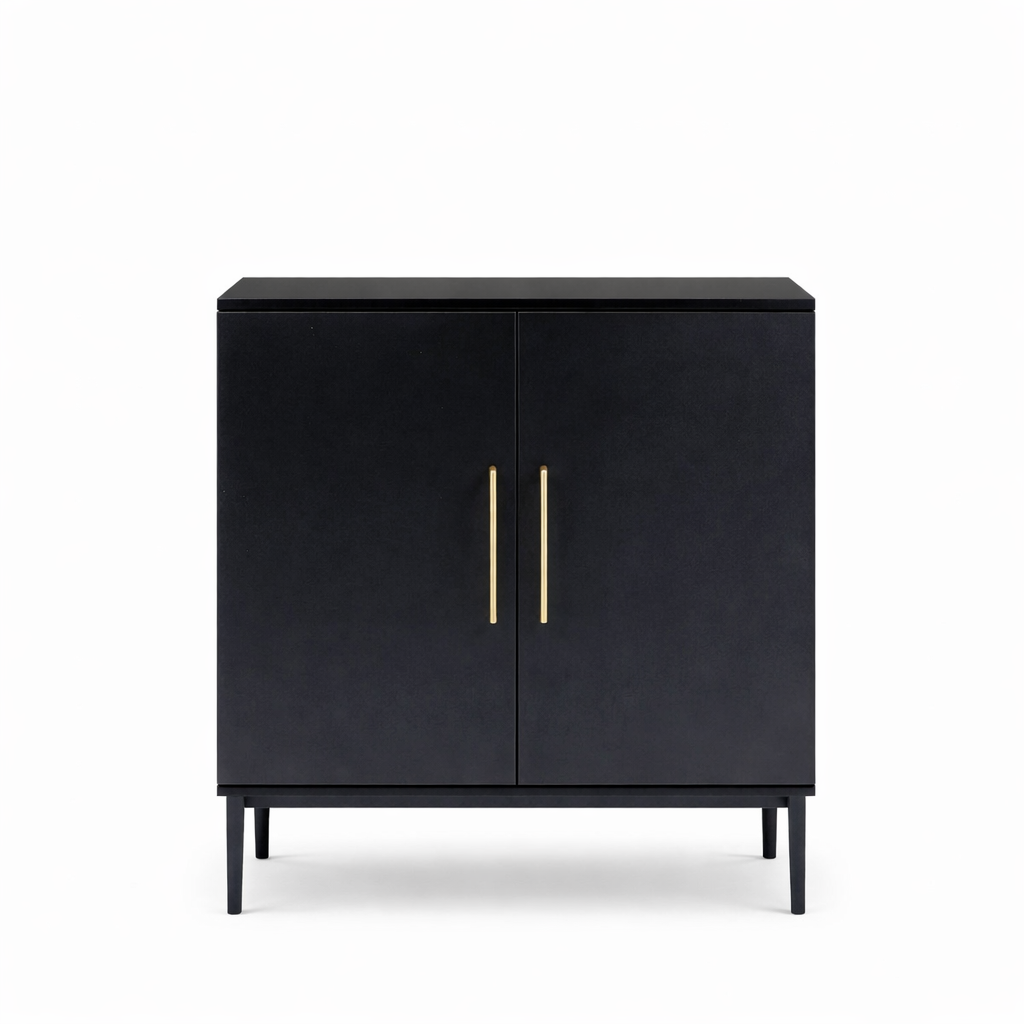 Modern Black Storage Unit – | MDF or Conter Wood  STG-076