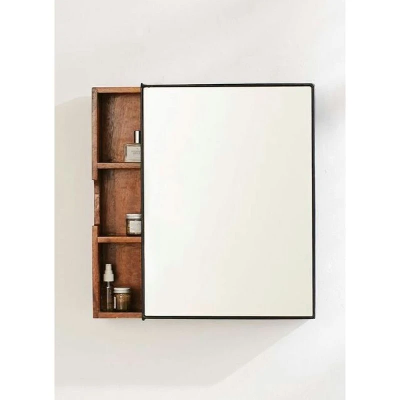 وحدة تخزين للحمام بمرآة، بني BST-009